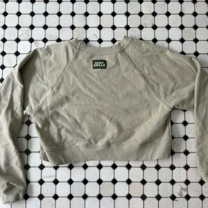 Daily Drills cropped crewneck in color Harbor